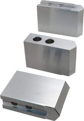Masterman & Kovil - 10" Chuck Capacity, 1.5mm x 60° Serrated Attachment, Square Soft Lathe Chuck Jaw - 3 Jaws, Aluminum, 1.181" Btw Mount Hole Ctrs, 4.6mm Long x 1-1/2" Wide x 3" High, 0.63" Groove, 12mm Fastener - Eagle Tool & Supply