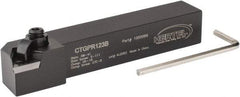 Hertel - CTGP, Right Hand Cut, 3/4" Shank Height x 3/4" Shank Width, Positive Rake Indexable Turning Toolholder - 4-1/2" OAL, TP.. 322 Insert Compatibility, Series Clamp Type - Eagle Tool & Supply