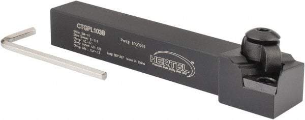 Hertel - CTGP, Left Hand Cut, 5/8" Shank Height x 5/8" Shank Width, Positive Rake Indexable Turning Toolholder - 4-1/2" OAL, TP..32. Insert Compatibility, Series Clamp Type - Eagle Tool & Supply