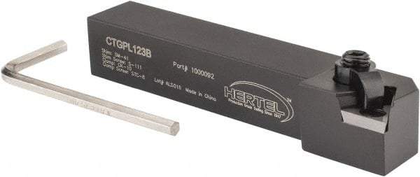 Hertel - CTGP, Left Hand Cut, 3/4" Shank Height x 3/4" Shank Width, Positive Rake Indexable Turning Toolholder - 4-1/2" OAL, TP..32. Insert Compatibility, Series Clamp Type - Eagle Tool & Supply