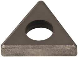 Made in USA - 1/2" Inscribed Circle, Triangle Shim for Indexables - Carbide, 1/8" Thick, ITSN Shim Style, Negative Rake - Eagle Tool & Supply