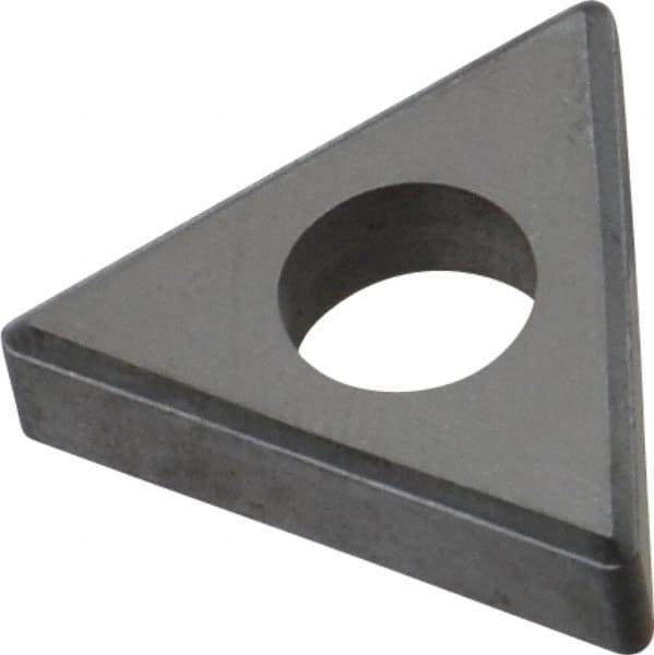 Made in USA - 1/2" Inscribed Circle, Triangle Shim for Indexables - Carbide, 3/16" Thick, ITSN Shim Style, Negative Rake, Left Hand Cut - Eagle Tool & Supply