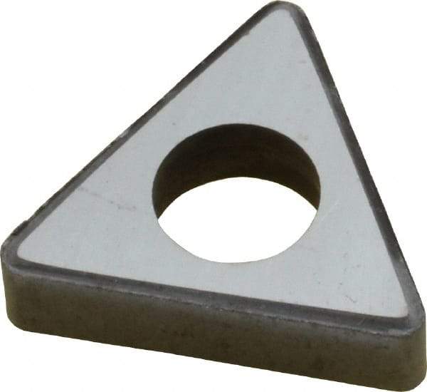Made in USA - 1/2" Inscribed Circle, Triangle Shim for Indexables - Carbide, 3/16" Thick, ITSN Shim Style, Negative Rake - Eagle Tool & Supply