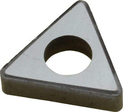 Made in USA - 1/2" Inscribed Circle, Triangle Shim for Indexables - Carbide, 3/16" Thick, ITSN Shim Style, Negative Rake - Eagle Tool & Supply