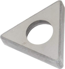 Made in USA - 1/2" Inscribed Circle, Triangle Shim for Indexables - Carbide, 3/16" Thick, ITSN Shim Style, Negative Rake - Eagle Tool & Supply