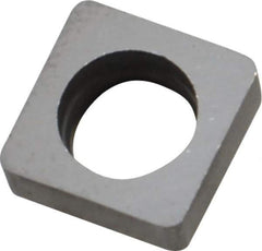Made in USA - 3/8" Inscribed Circle, Square Shim for Indexables - Carbide, 1/8" Thick, ISSN Shim Style, Negative Rake - Eagle Tool & Supply