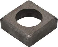 Made in USA - 5/8" Inscribed Circle, Square Shim for Indexables - Carbide, 3/16" Thick, ISSN Shim Style, Negative Rake - Eagle Tool & Supply