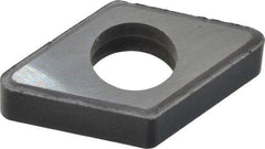 Made in USA - 1/2" Inscribed Circle, Diamond (Shape) Shim for Indexables - Carbide, 3/16" Thick, IDSN Shim Style, Negative Rake, Left Hand Cut - Eagle Tool & Supply