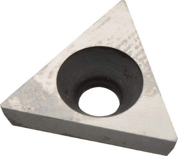 Made in USA - 3/8" Inscribed Circle, Triangle Shim for Indexables - Carbide, 1/8" Thick, PTP Shim Style, Positive Rake - Eagle Tool & Supply