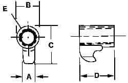 Kennametal - Series A2, Clamp for Indexables - Left Hand Cut, Compatible with 125.616 Clamp Screws - Eagle Tool & Supply