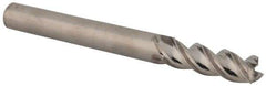 Niagara Cutter - 1/4", 3/4" LOC, 1/4" Shank Diam, 2-1/2" OAL, 3 Flute, Solid Carbide Square End Mill - Single End, Uncoated, Spiral Flute, 45° Helix, Centercutting, Right Hand Cut, Right Hand Flute, Series A345 - Eagle Tool & Supply