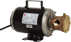 Jabsco - 1 Inch Inlet, 3/4 Hp, 23 Max GPM, Flexible Impeller Pump - 115/230 Volts, Nitrile Impeller - Eagle Tool & Supply