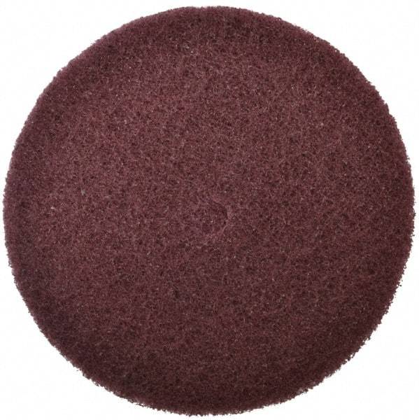 3M - 6" Fine Grade Aluminum Oxide Deburring Disc - 1/2" Center Hole, Arbor Connection, Maroon, 4,000 Max RPM - Eagle Tool & Supply
