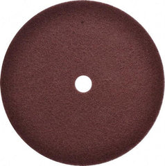 3M - 12" Fine Grade Aluminum Oxide Deburring Disc - 1-1/4" Center Hole, Arbor Connection, Maroon, 1,900 Max RPM - Eagle Tool & Supply