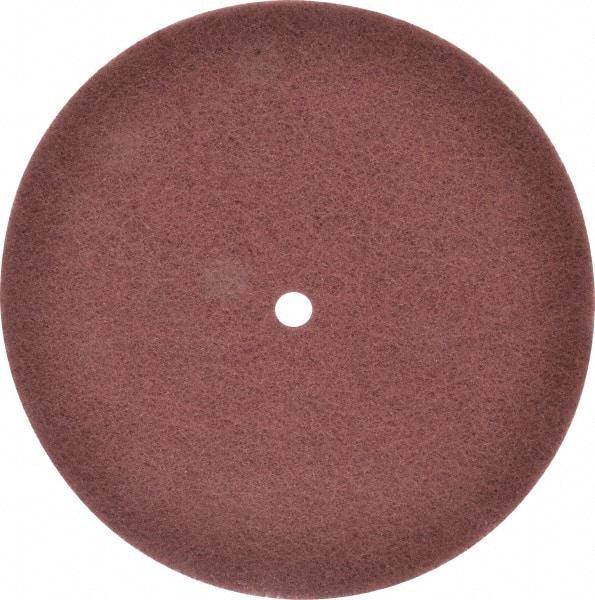 3M - 12" Very Fine Grade Aluminum Oxide Deburring Disc - 3/4" Center Hole, Arbor Connection, Maroon, 1,900 Max RPM - Eagle Tool & Supply