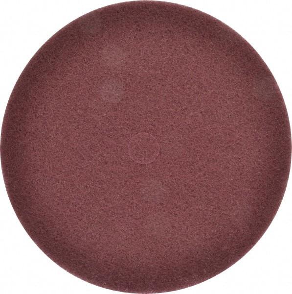 3M - 12" Very Fine Grade Aluminum Oxide Deburring Disc - 1-1/4" Center Hole, Arbor Connection, Maroon, 1,900 Max RPM - Eagle Tool & Supply