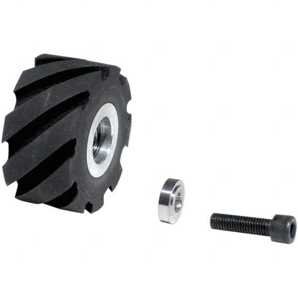 Dynabrade - 2" Diam x 1" Wide Contact Wheel - Standard, 70 Duro Urethane Face - Eagle Tool & Supply