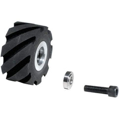 Dynabrade - 2" Diam x 1" Wide Contact Wheel - Standard, 70 Duro Urethane Face - Eagle Tool & Supply