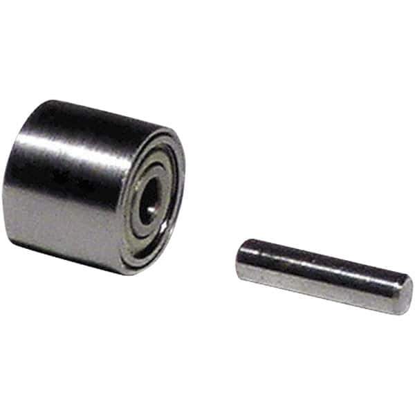 Dynabrade - 7/16" Diam x 3/8" Wide Contact Wheel - Crowned, Steel Face - Eagle Tool & Supply
