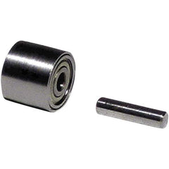 Dynabrade - 7/16" Diam x 3/8" Wide Contact Wheel - Crowned, Steel Face - Eagle Tool & Supply