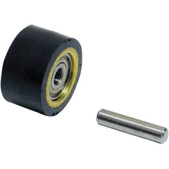 Dynabrade - 5/8" Diam x 3/8" Wide Contact Wheel - Crowned, 70 Duro Rubber Face - Eagle Tool & Supply