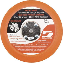 Dynabrade - 6" Diam Hook & Loop Disc Backing Pad - Soft Density, 13,000 RPM - Eagle Tool & Supply