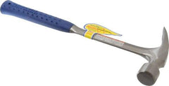 Estwing - 1-3/4 Lb Head, Straight Steel Framing Hammer - 16" OAL, 1-1/4" Face Diam, Smooth Face, Steel Handle with Grip - Eagle Tool & Supply