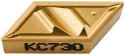 Kennametal - NPGR51, KC730 Grade Carbide Profiling Insert - TiN Finish, 55° Incl Angle, Parallelogram, 0.4567" Side Length, 1/8" Thick, 1/64" Corner Radius - Eagle Tool & Supply