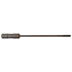 Made in USA - #16, 18" Flute Length, 19" Depth of Cut, Carbide-Tipped Shank, Single Flute Gun Drill - Eagle Tool & Supply