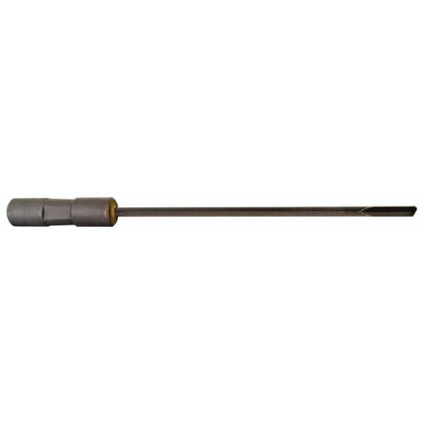 Made in USA - #24, 12" Flute Length, 13" Depth of Cut, Carbide-Tipped Shank, Single Flute Gun Drill - Eagle Tool & Supply