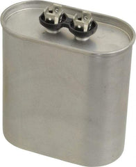 Value Collection - 60 Microfarad Motor Capacitor - 440 Volts, 3.66" Wide x 1.97" Deep x 3-3/4" High - Eagle Tool & Supply