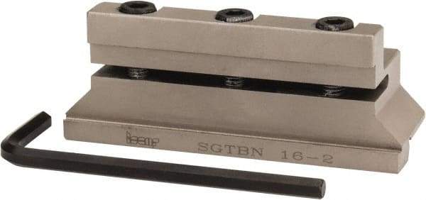 Iscar - Tool Block Style SGTBN, 19mm Blade Height, 76mm OAL, 30mm OAH, Indexable Cutoff Blade Tool Block - 16mm Shank Height, 16mm Shank Width, Reversible, Through Coolant, Series Self Grip - Eagle Tool & Supply