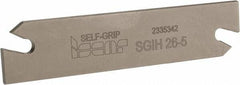 Iscar - 1.0236" Blade Height, 0.1575" Blade Width, 4.3307" OAL, Right Hand Cut, Double End Indexable Cut-Off Blade - SGIH Blade, Self Grip Series - Eagle Tool & Supply