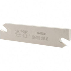 Iscar - 1.0236" Blade Height, 0.2047" Blade Width, 4.3307" OAL, Right Hand Cut, Double End Indexable Cut-Off Blade - SGIH Blade, Self Grip Series - Eagle Tool & Supply