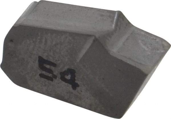 Iscar - GTN4 IC54 Grade, 0.1614" Cutting Width, Carbide Cutoff Insert - 0° Neutral Lead Angle, 0.0094" Cnr Rad, Single End - Eagle Tool & Supply