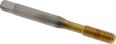 OSG - 1/4-28 UNF H6 Thread Limit Bottoming Thread Forming Tap - Cobalt, TiN Finish, 2-1/2" OAL, 1" Thread Length, Right Hand Thread, Series HY-PRO NRT - Eagle Tool & Supply