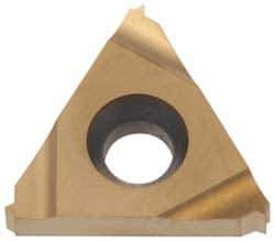Hertel - 16IR Internal Right Hand 10 UN Laydown Threading Insert - Grade HG630TR, TiC/TiN Coated Carbide - Eagle Tool & Supply