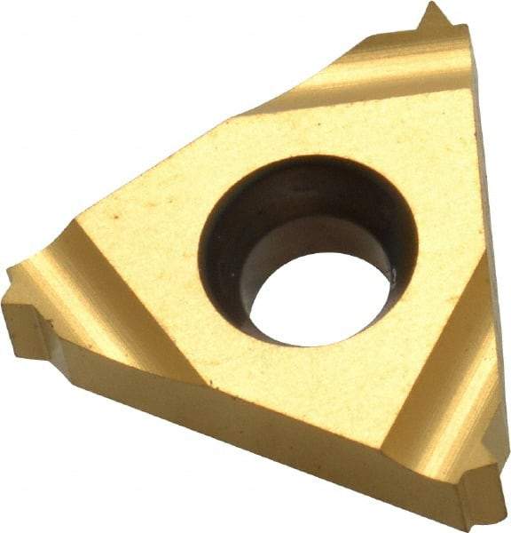 Carmex - 16IR Internal Right Hand 20 UN Laydown Threading Insert - Grade P25C, TiN Coated Carbide - Eagle Tool & Supply