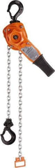 CM - 2,000 Lb Lifting Capacity, 10' Lift Height, Lever Hoist - Made from Chain, 44 Lb Avg Pull to Lift Rated Load, 1 Chain - Eagle Tool & Supply