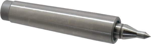 Royal Products - MT2 Taper Shank, 0.7" Head Diam 300 Lb Capacity Live Center - 5,000 Max RPM, 0.39" Point Diam, 7/8" Point Len, 150 Lb Max Workpc, 3-15/16" OAL, 3/16" Tip Diam, Long Point - Eagle Tool & Supply