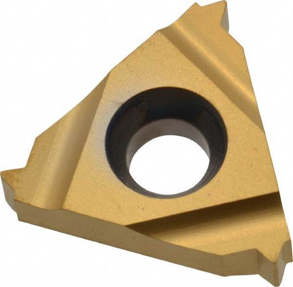 Carmex - 16ER External Right Hand 16 UN Laydown Threading Insert - Grade P25C, TiN Coated Carbide - Eagle Tool & Supply