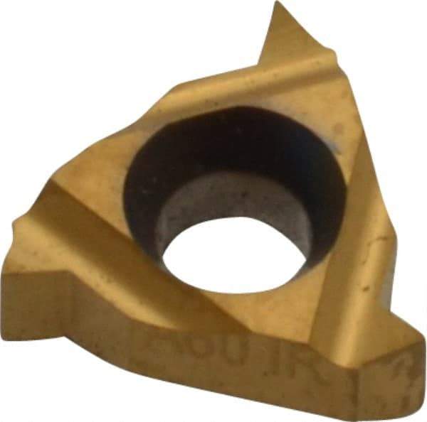 Carmex - 11IR Internal Right Hand 48-16 Partial Profile 60° Laydown Threading Insert - Grade MXC, TiN Coated Carbide - Eagle Tool & Supply