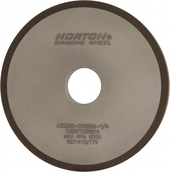 Norton - 6" Diam x 1-1/4" Hole x 1/2" Thick, 220 Grit Surface Grinding Wheel - Diamond, Type 1A1, Very Fine Grade, Resinoid Bond - Eagle Tool & Supply