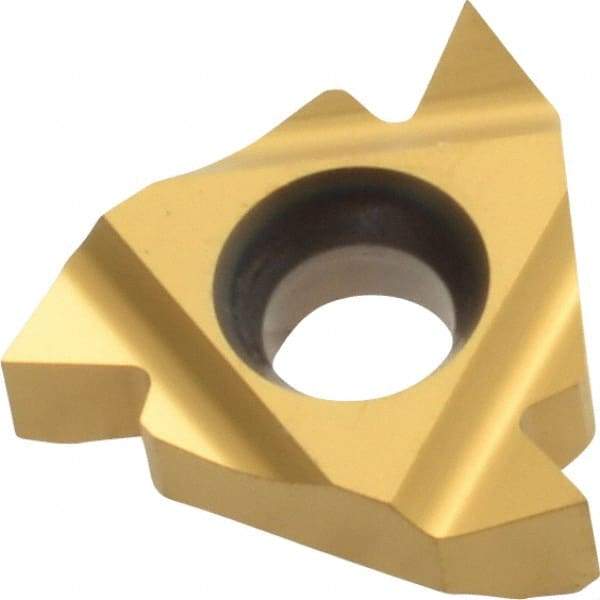 Carmex - 16IR Internal Right Hand 48-8 Partial Profile 60° Laydown Threading Insert - Grade P25C, TiN Coated Carbide - Eagle Tool & Supply
