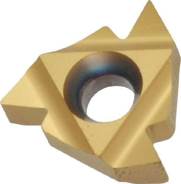 Carmex - 22IR Internal Right Hand 7-5 Partial Profile 60° Laydown Threading Insert - Grade MXC, TiN Coated Carbide - Eagle Tool & Supply
