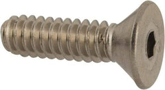 Value Collection - #6-32 UNC Hex Socket Drive, 82° Flat Screw - Grade 316 Stainless Steel, 1/2" OAL - Eagle Tool & Supply