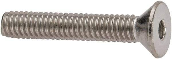 Value Collection - #8-32 UNC Hex Socket Drive, 82° Flat Screw - Grade 316 Stainless Steel, 1" OAL - Eagle Tool & Supply