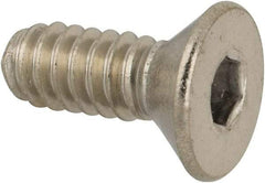 Value Collection - #10-24 UNC Hex Socket Drive, 82° Flat Screw - Grade 316 Stainless Steel, 1/2" OAL - Eagle Tool & Supply
