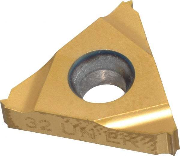 Carmex - 16ER External Right Hand 32 UN Laydown Threading Insert - Grade MXC, TiN Coated Carbide - Eagle Tool & Supply