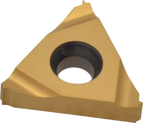 Carmex - 16IR Internal Right Hand 32 UN Laydown Threading Insert - Grade MXC, TiN Coated Carbide - Eagle Tool & Supply